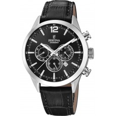 FESTINA Black Leather Chronograph F20542/5